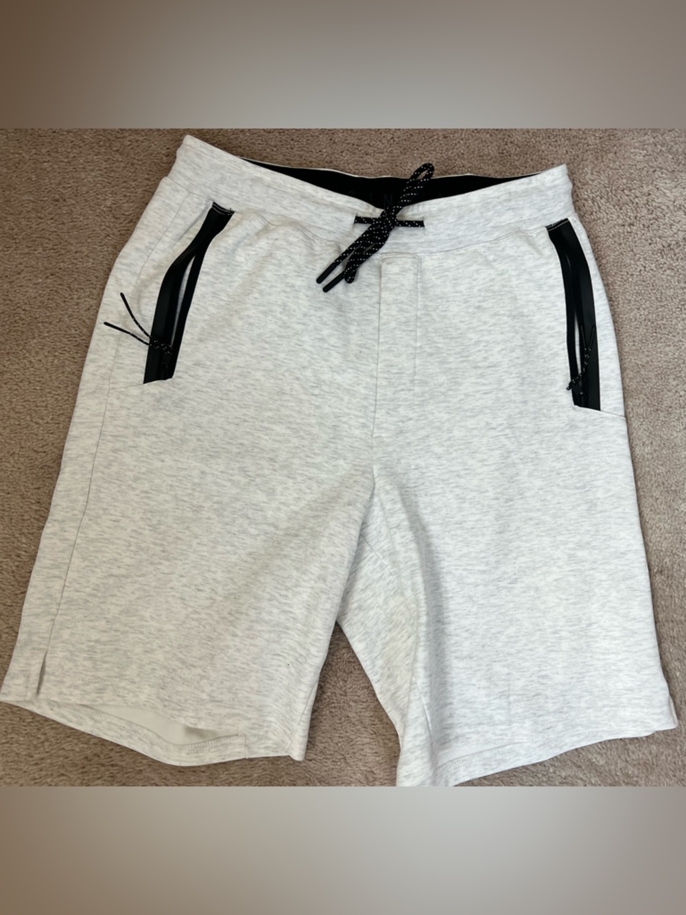 Men's Small Tall Light Gray Drawstring Athletic Shorts NWT